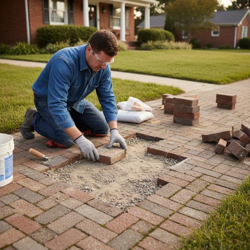 Local Brick Sidewalk Repair pros at work